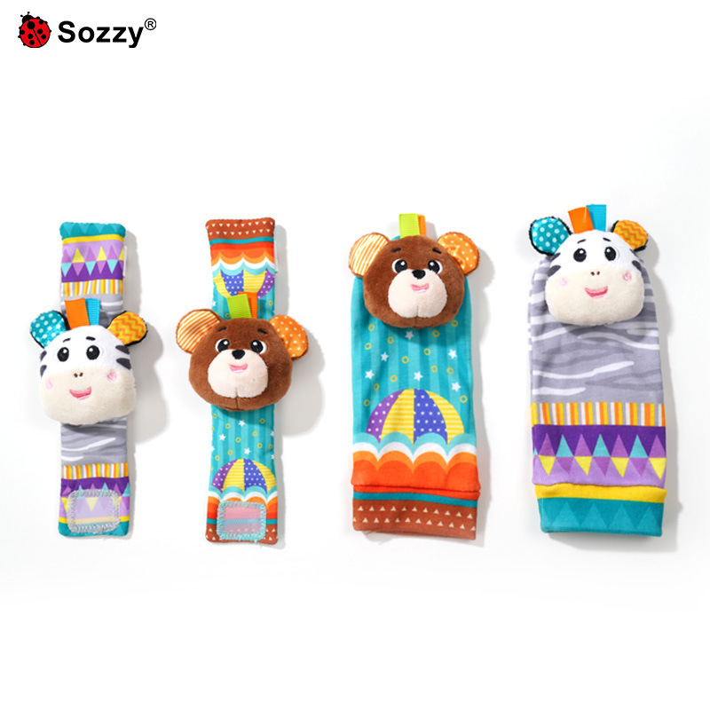 Sozzy bebé campana juguete bebé animal traje muñeca Correa calcetines reloj Correa decoración educación temprana Juguetes