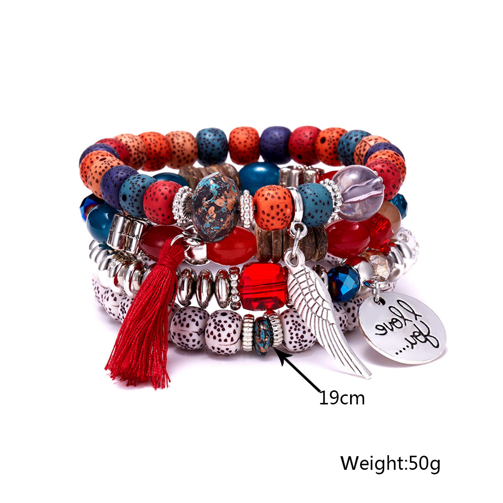 Ethnic Style Geometric Alloy Beaded Turquoise Women's Bracelets display picture 1