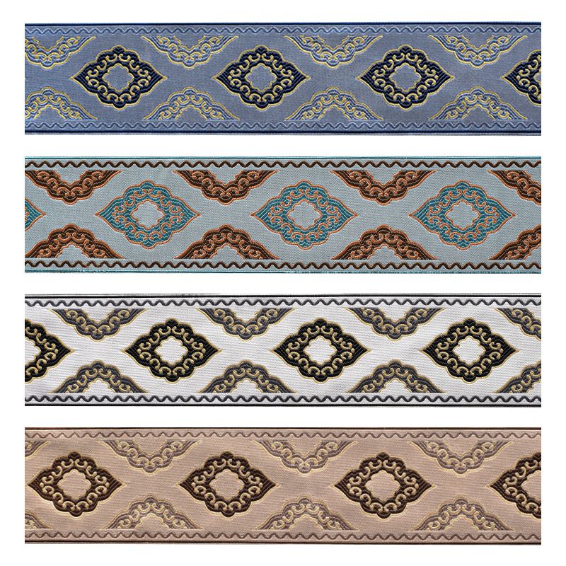 High quality 3/9cm Chinese style jacquard ribbon lace zero cut curtain Pillow sofa cover cushion decoration