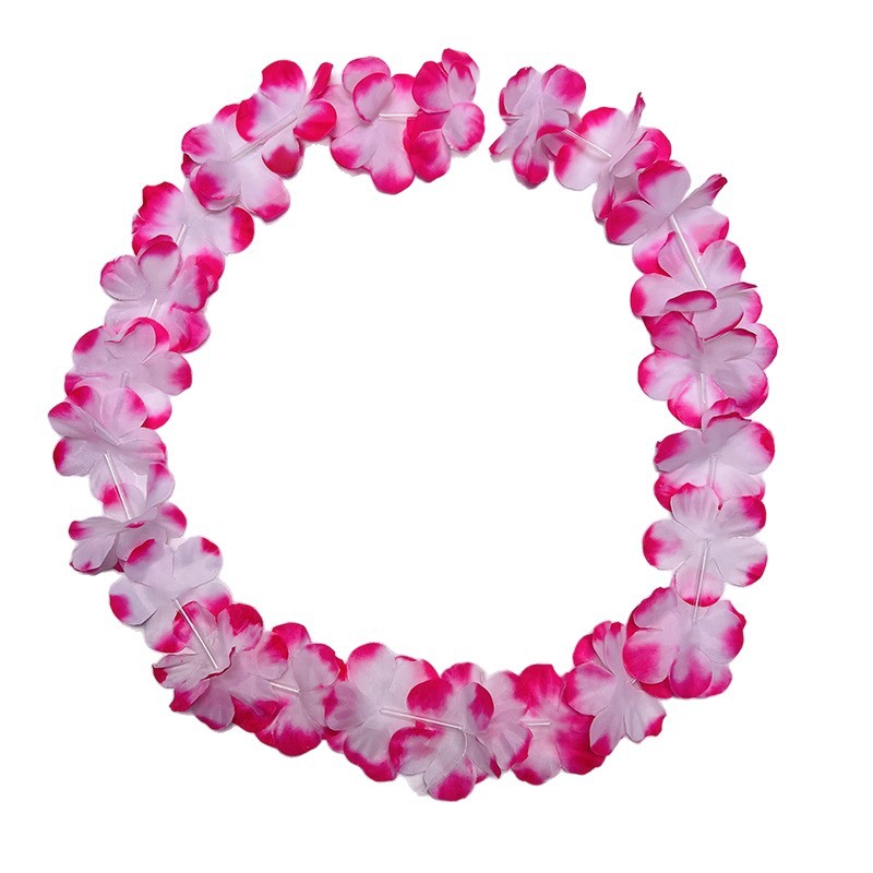 Transfronterizo amazonas hawaiana guirland cuello colgar fiesta colorida 24 pares de hojas de flores