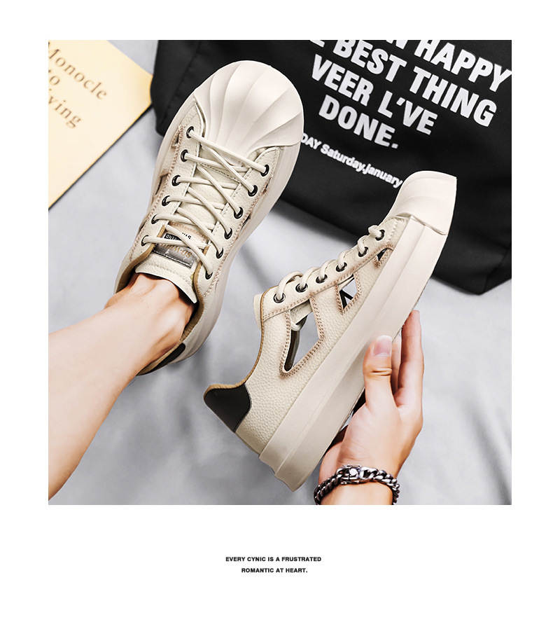 Shell Toe Board Sommer Herren hohl atmungsaktiv trendige Studenten 2024 neue Sport- und Freizeitschuhe für Männer_voghion.com