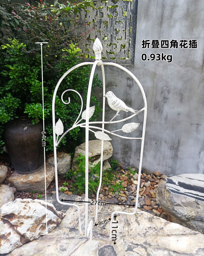 접이식 4 코너 꽃 삽입 흰색