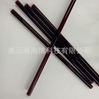 彩色石英玻璃管 黑红管实验室用石英玻璃加热石英管