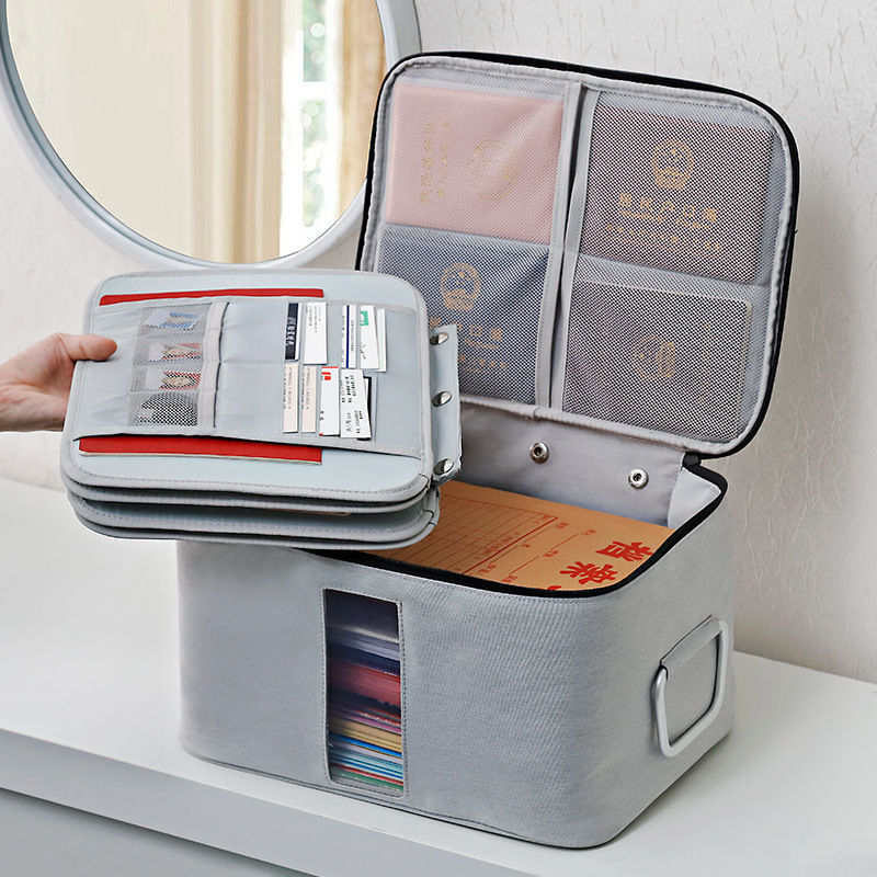 family Certificates Storage bag multi-function Account of the Passport Card package Sorting box capacity multi-storey password Datagram