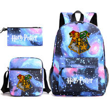 外貿蝦皮自建站Harry Potter哈利波特影視印花雙肩休閑學生背包