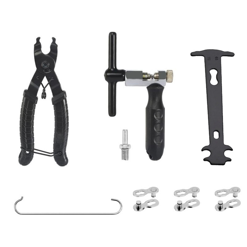 Herramienta de reparación de bicicletas traje montaña bicicleta reparación cadena cortador bicicleta reparación volante eje desmontaje herramienta