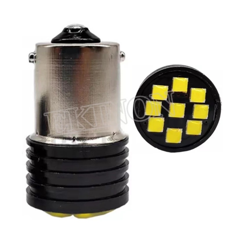 Auto decodificación luz de marcha atrás luz de dirección de freno bombilla de cola S25 1156 1157 3030 9LED luz de esquina
