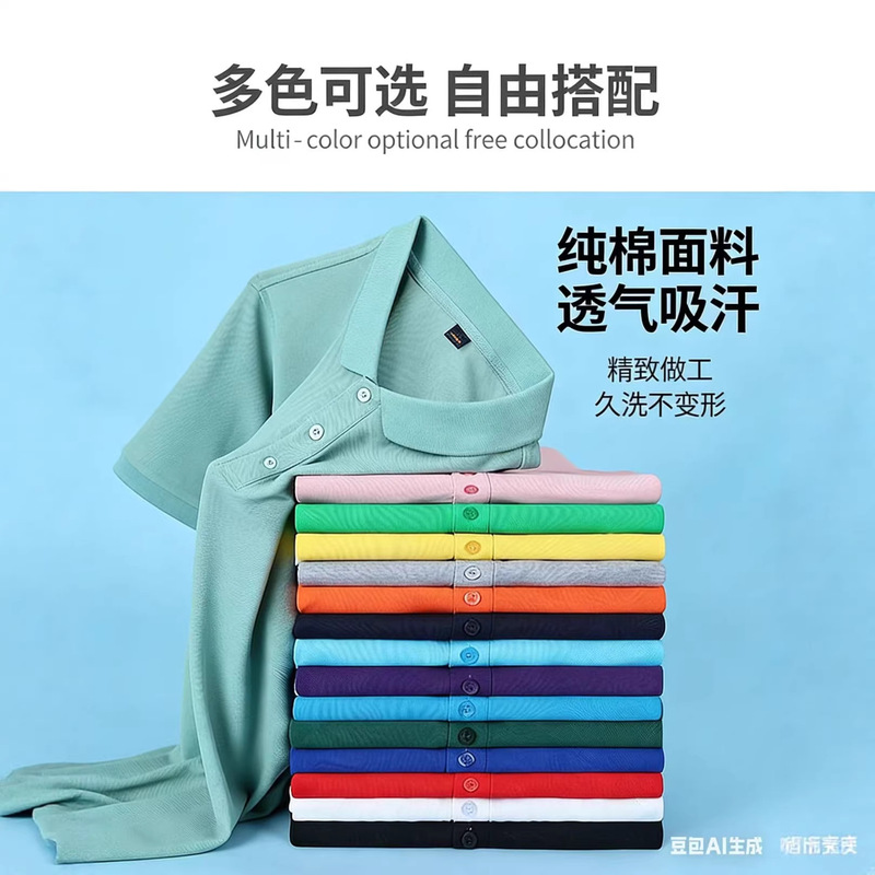 Unisex Summer High-End Business Casual Polo Shirts, Corporate Workwear, Group Work Uniforms, Can Be Printed with Logo Unisex Summer High-End Business Casual Polo Shirts, Corporate Workwear, Group Work Uniforms, Can Be Printed with Logo