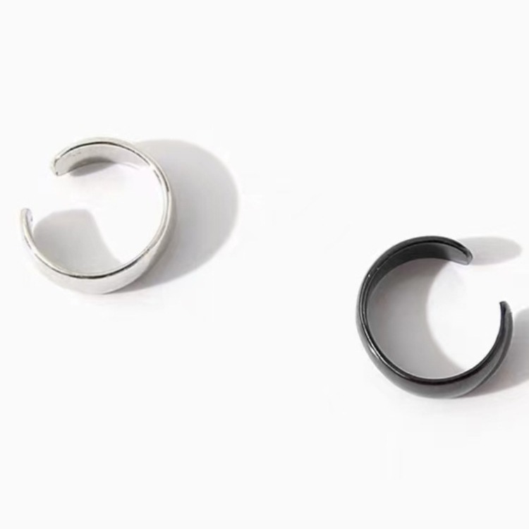 925 sin orejas perforadas pellizco de plata esterlina de bienestar clip de hueso de oreja de cara ancha femenina Pendientes de viento frío Pendientes de ins