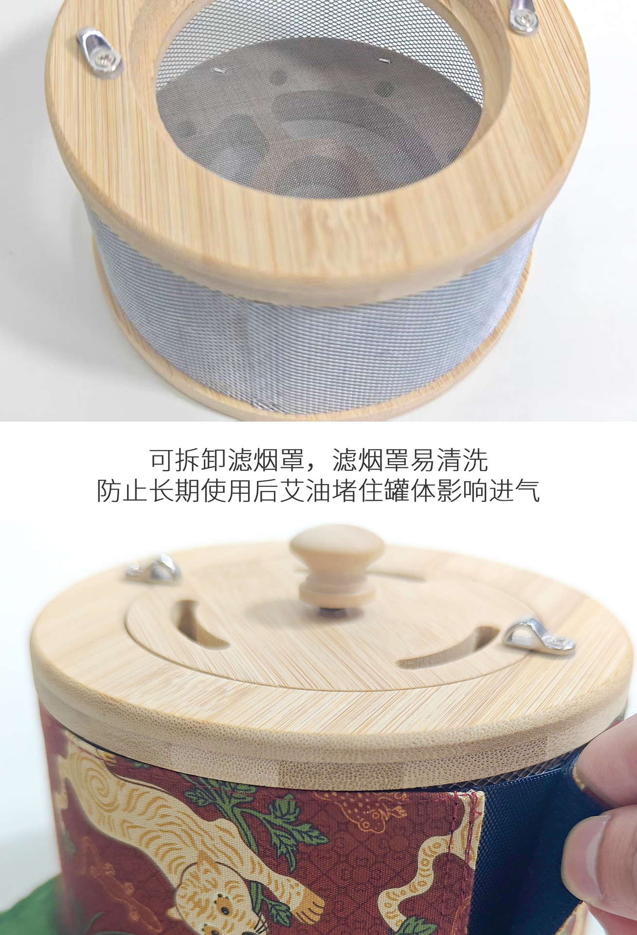 Portable Wooden Moxibustion Box Set with Moxa Sticks for Abdomen Waist Back and Joint Warming Therapy quality and texture