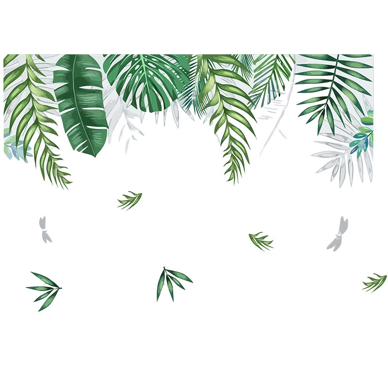 New Tropical Green Leaf Wall Stickers display picture 8