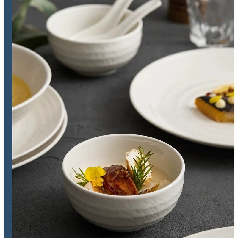 Lusheng Ceramics Dehua White Porcelain Underglaze Color Household Rice Bowl 4inch 5inch Exquisite Rice Bowl Japanese Style Lusheng Ceramics Dehua White Porcelain Underglaze Color Household Rice Bowl 4inch 5inch Exquisite Rice Bowl Japanese Style