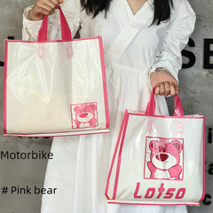 Plastic fashion handbag with cartoon prints, clothing store bag, Instagram-style trendy shopping tote bag for malls