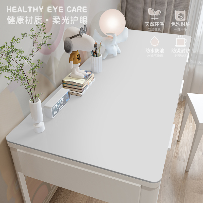 Alfombra de escritorio de cuero de imitación grande alfombrilla de ratón impermeable Escritorio de oficina de la computadora estera de escritura niños aprendiendo estera de escritorio estudiante