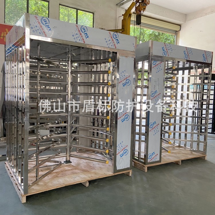 景区只进不出入口单向通道门监狱十字全高旋转闸 三翼单人通道闸