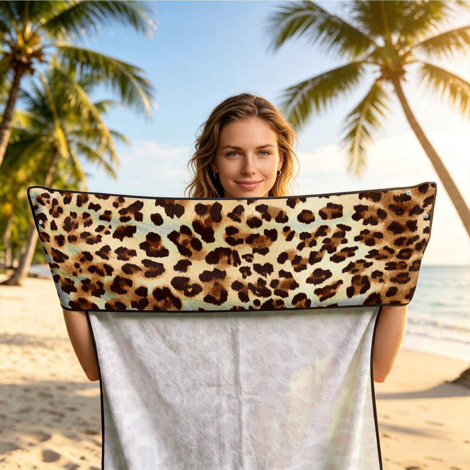 2-piece dual-use car seat cover, ultra-fine fiber, can be used as a beach towel, printed car protective seat cover 13