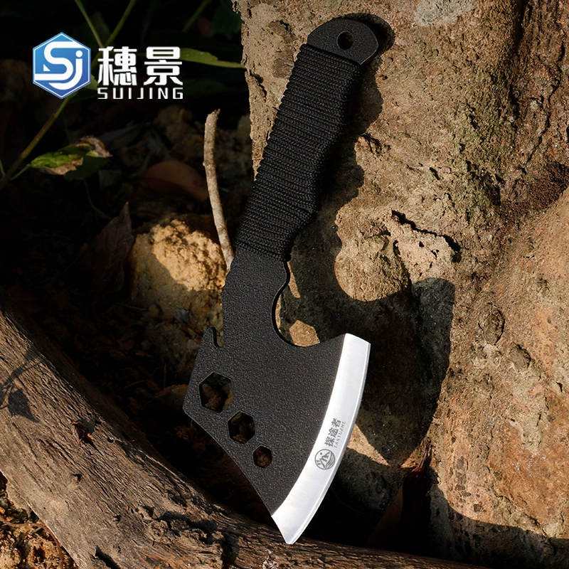 Производитель источника обнаружения Outdoor оптовый многофункциональный топор для разделения дров, сталь с высоким содержанием углерода, походный инструмент выживания