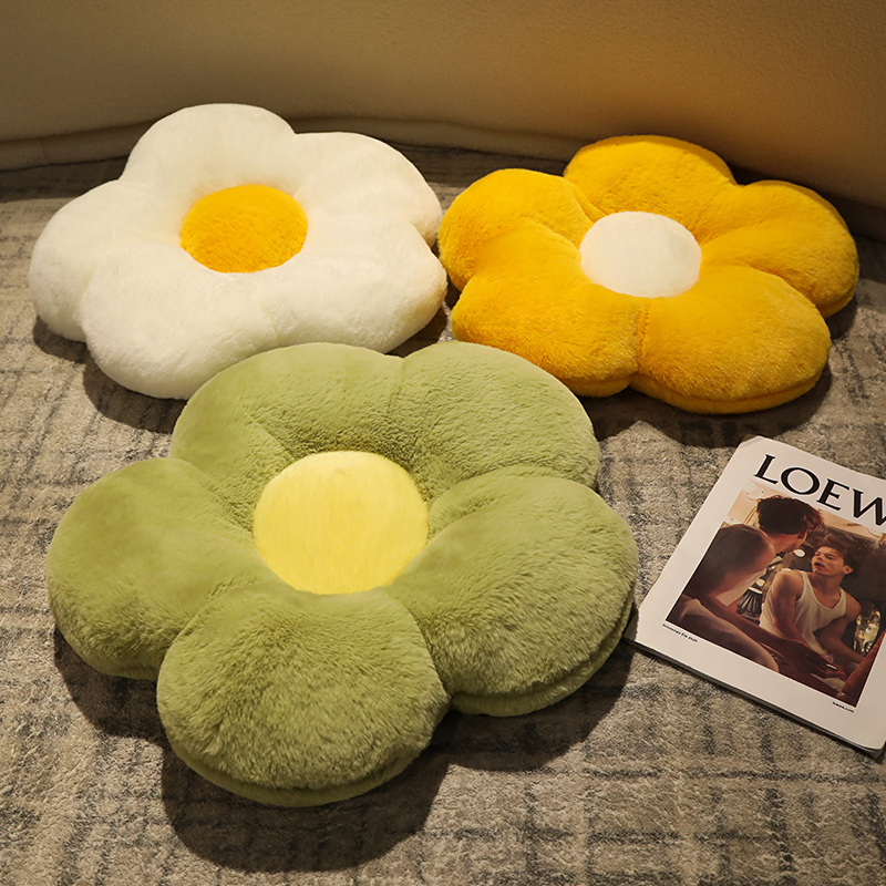 Cojín de Flor para Sofá de Algodón PP para Sala de Estar y Cama