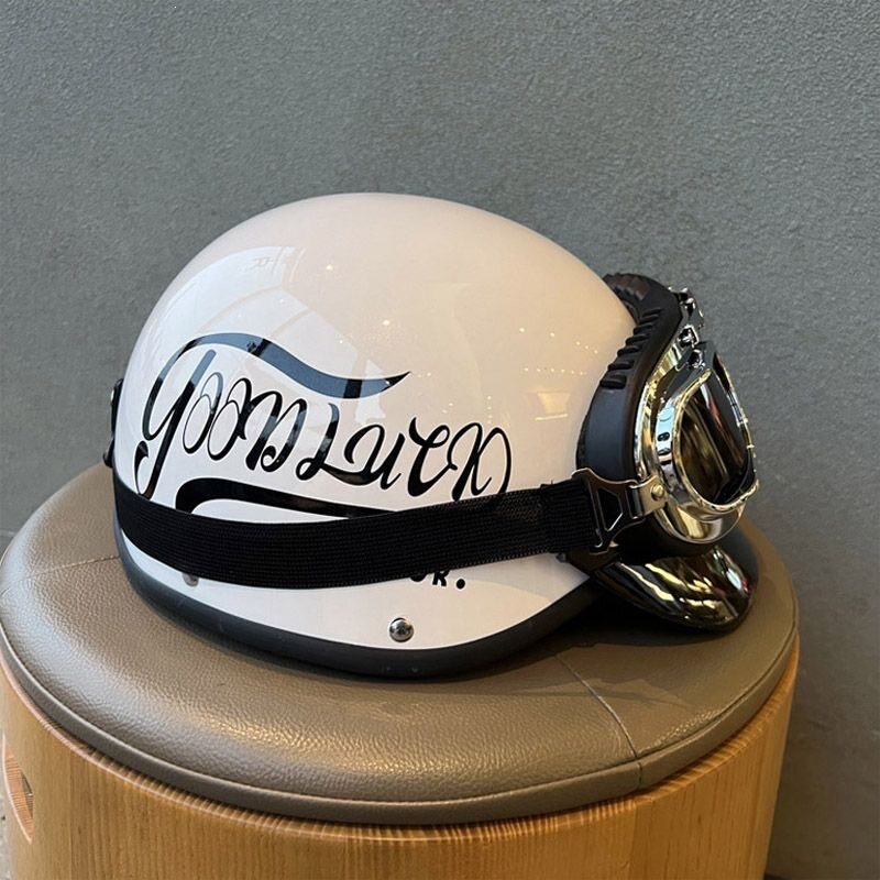 Suitable for trendy retro electric vehicle helmets, personalized wind protection, summer 3C certified safety helmet, unisex, sun protection half helmet
