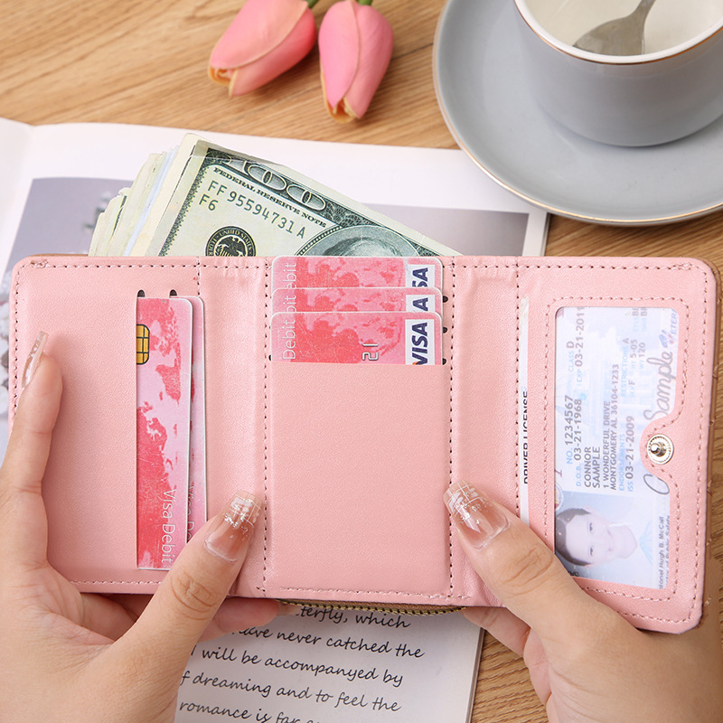 Billetera Mini Multifuncional para Mujer en PU Resistente al Desgaste para Uso Diario