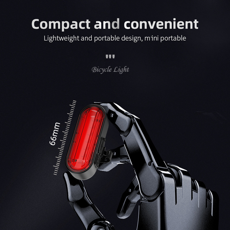 Luz trasera de carga USB para bicicletas de montaña para montar por la noche Luz de advertencia flash Luz de sillín para equipos de montar