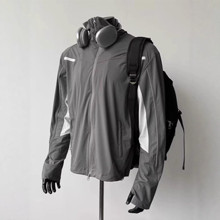 Quick-Drying Cool Sun Protection Clothing Men's Summer Skin Clothing Thin Mesh Sun Protection Clothing Splicing Outdoor Sports Breathable Jacket