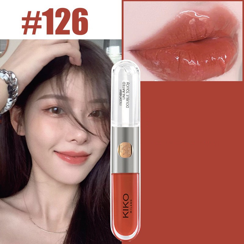 KIO esmalte labial de doble cabeza103 espejo de agua 21 miel labial 126 lápiz labial de verano leche marrón a largo plazo