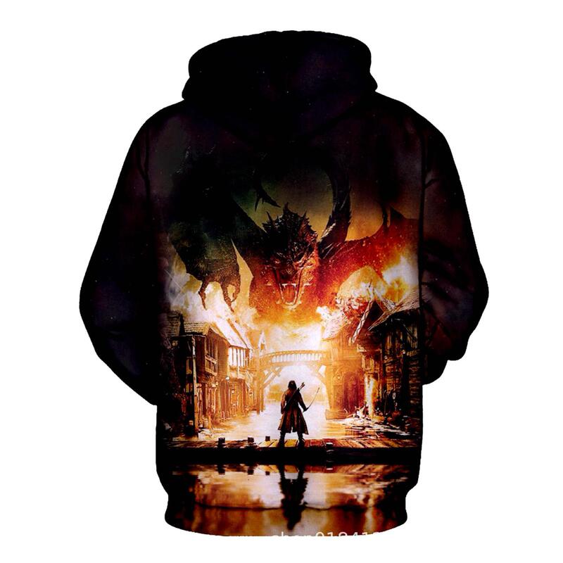 A generation of Amazon Harry Potter series 3D vests for men and women with pullover hat pocket jacket