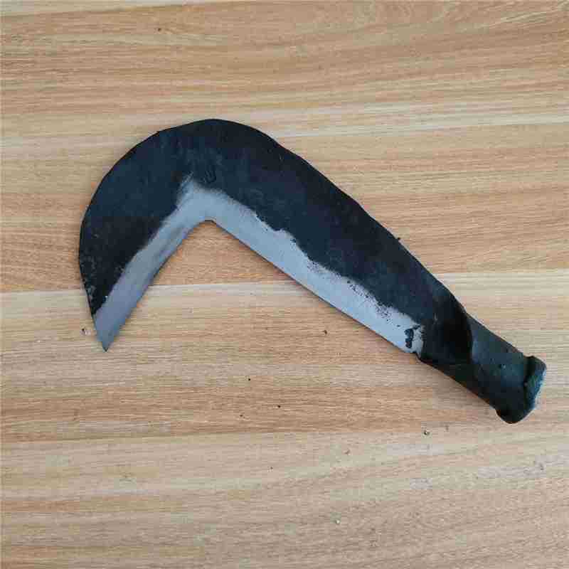 永康铁匠一体锻打割草刀砍柴刀农用镰刀八两砍割两用刀夹钢刀勾刀