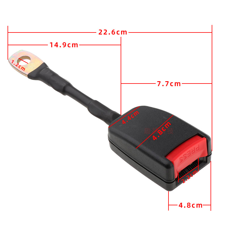 Base de extensión para cinturón de seguridad del asiento delantero del coche, conector de cinturón de seguridad de 20 cm, enchufe de bloqueo.