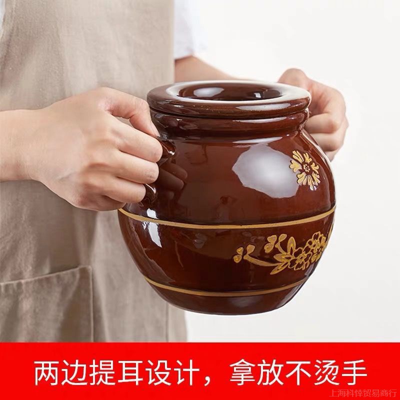 猪油罐陶瓷油罐厨房用品家用油坛土陶油壶装罐子盐罐米桶米缸包邮