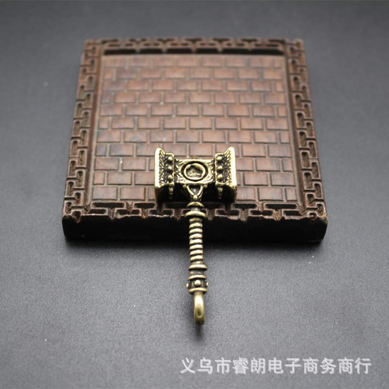 Brass retro old hammer home Car pendant pendant desktop small ornaments creative small gifts