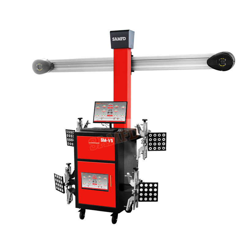 Localizador de cuatro ruedas SAMFD, pantalla dual, equipo de mantenimiento y reparación de neumáticos de automóvil, taller de reparación de automóviles, localizador de cuatro ruedas