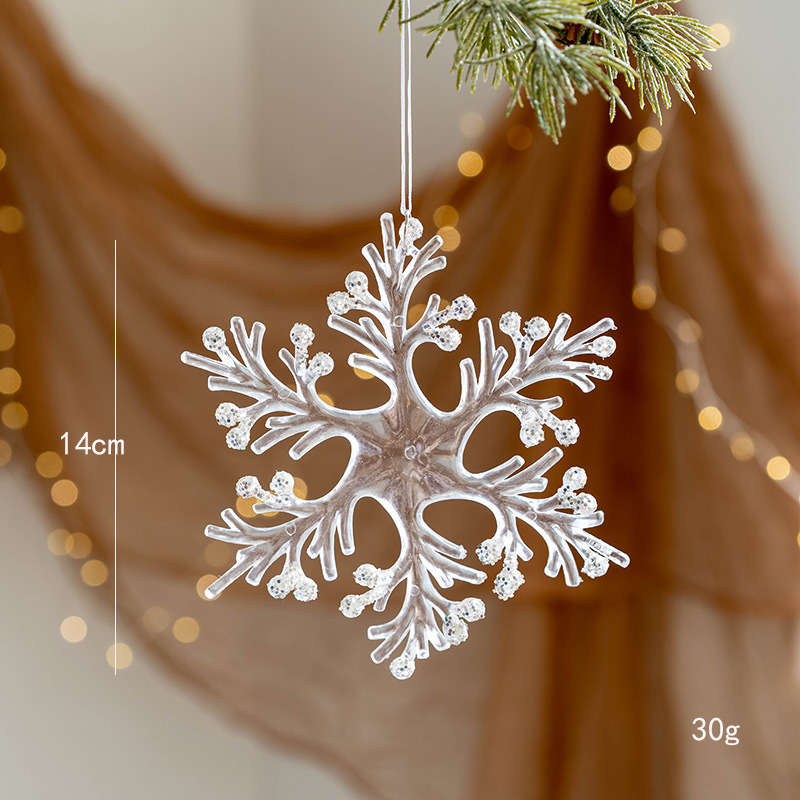 国境を越えた新しいクリスマスツリー装飾透明アクリル雪ヘラジカ天使ストラップクリスマス装飾品|undefined