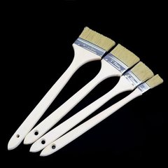 Long-handled paint brush marine brown bristle sweeper brush industrial machine tool brush flat head extra long non-shedding special-shaped brush