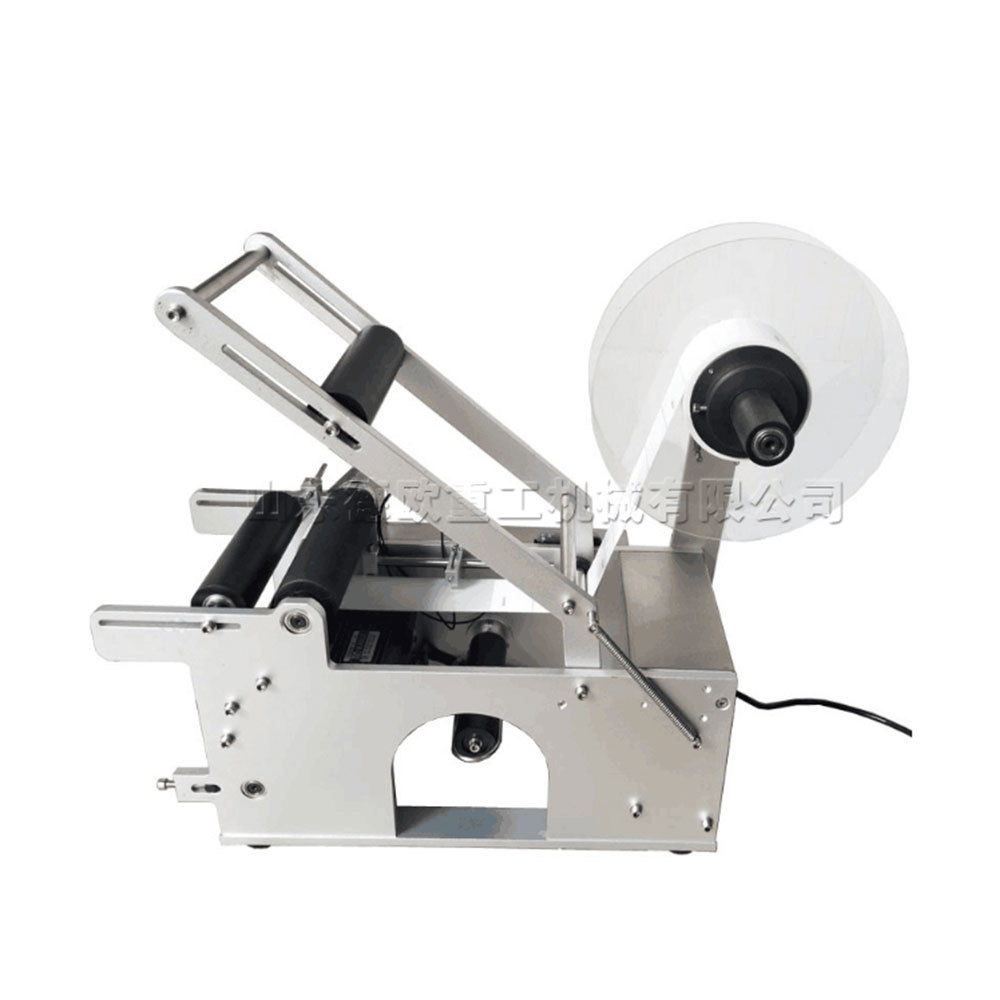 小型半自动圆瓶贴标机 圆罐药瓶标签粘贴机 饮料瓶茶叶罐贴标器