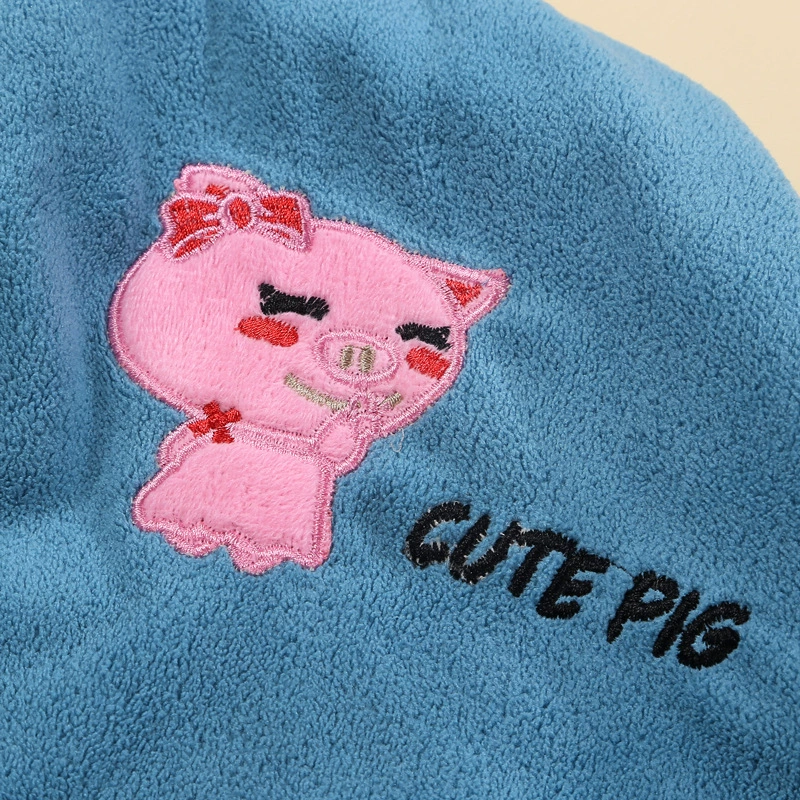 Coral velvet hair towel, soft dry shower cap, scarf, wholesale, increased thickness, internet celebrity, with embroidery