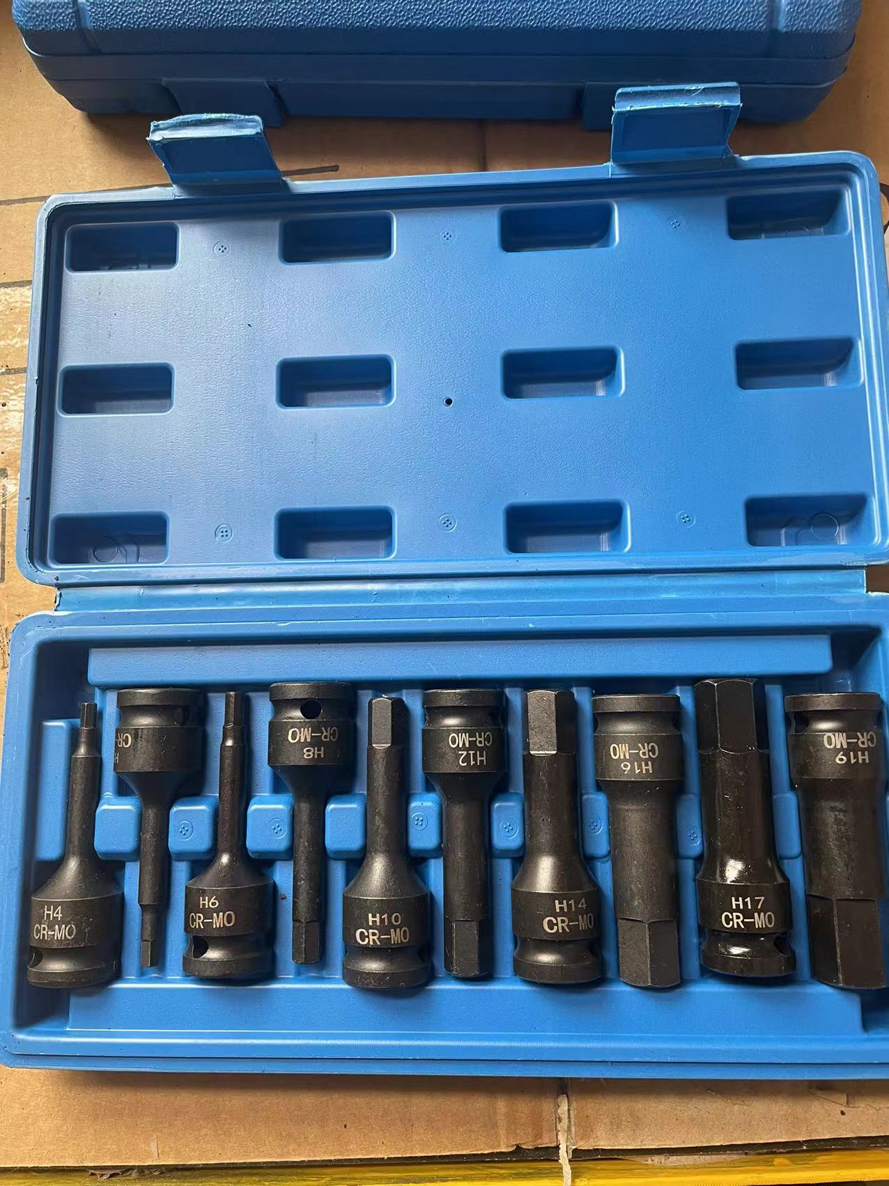 Juego de 10 Llaves de Impacto Neumáticas Integradas de 1/2, Herramienta Manual Neumática de 12.5 mm, Juego de Llaves de Impacto Hexagonales