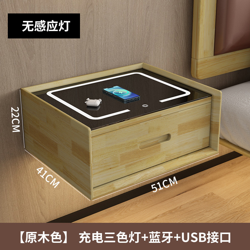 Moderno simple simple pequeño estante doméstico de madera sólida dormitorio red cabecera flotante cabecera al por mayor