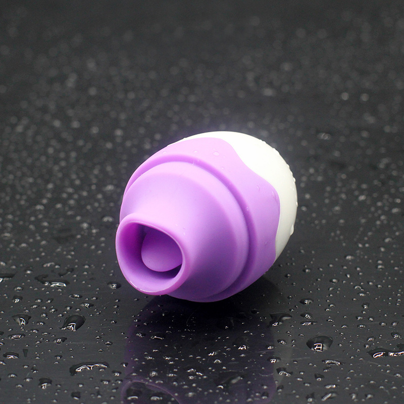 Tibei Hi-Egg Electric Tongue Vibrator, Silicone Wearable Egg with Flickering Tongue Stimulation, Purple — detail image 20