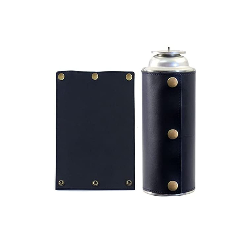 Leather gas tank cover CB leather case gas bottle cover box type gas bottle cover camping outdoor barbecue accessories button gas tank cover