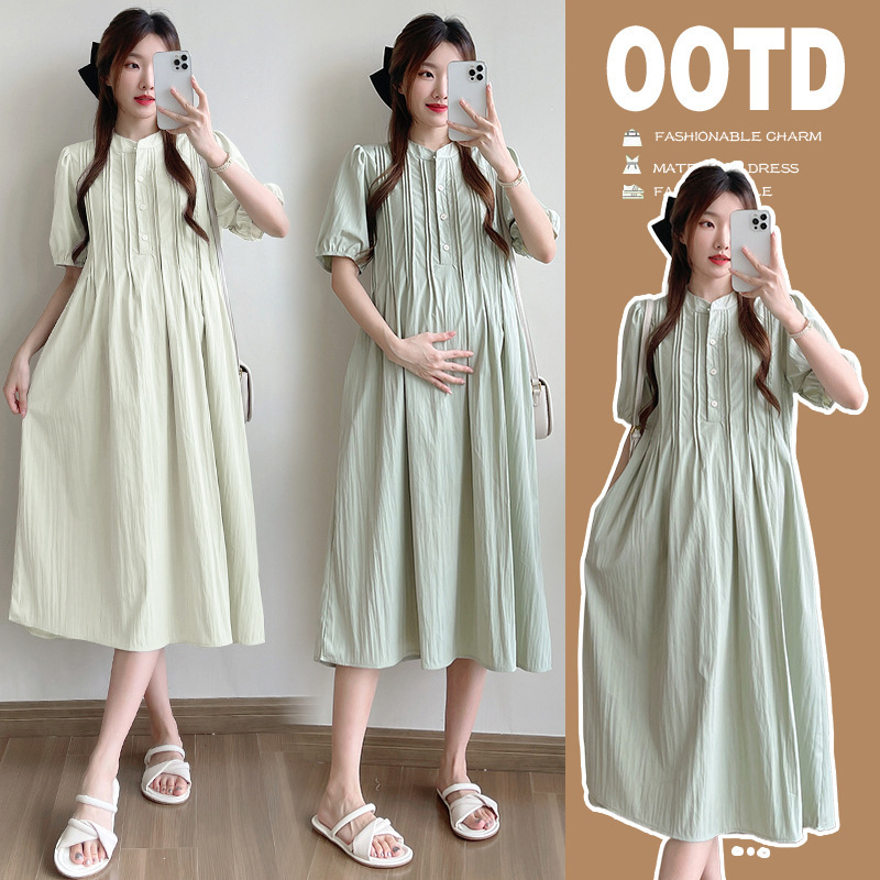 Maternity Summer 2025 New French Style Milk Sweet dress Design Age-reducing Slimming Loose Vest Skirt Maternity Summer 2025 New French Style Milk Sweet dress Design Age-reducing Slimming Loose Vest Skirt