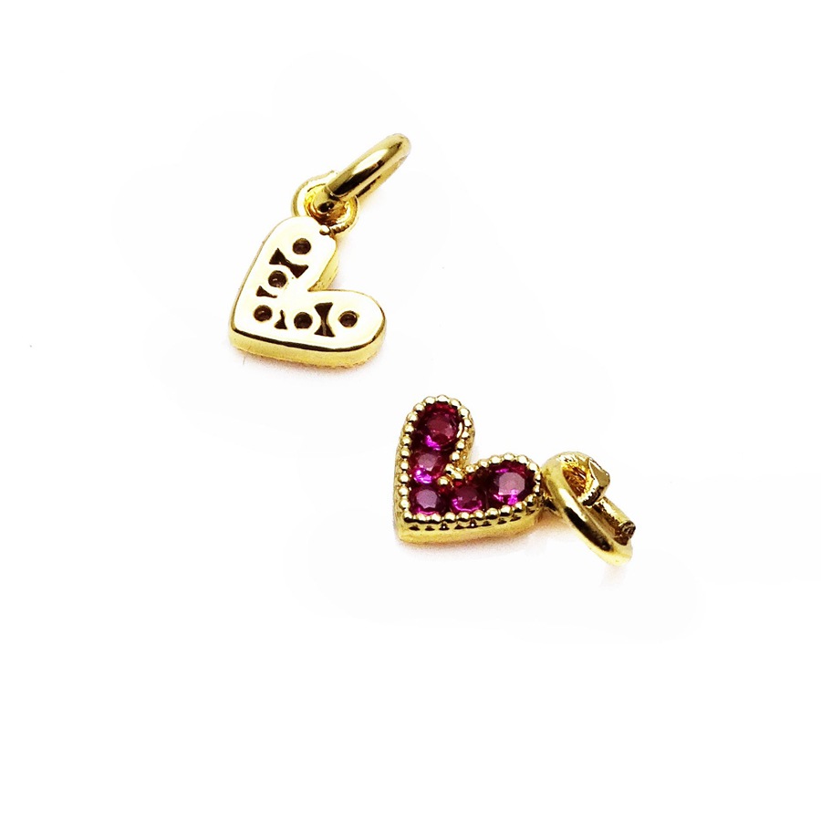 2g Weight Pendant Jewelry Making Type 10*10mm, 6*6mm Jewelry Making Size Zircon Inlay Material DIY Jewelry Accessories Classification 1 Piece Quantity Copper Material Heart Shape Pattern Inlay Design Sweet Style 1 Piece 10*10mm 6*6mm Copper Zircon Heart Shape Pendant 11