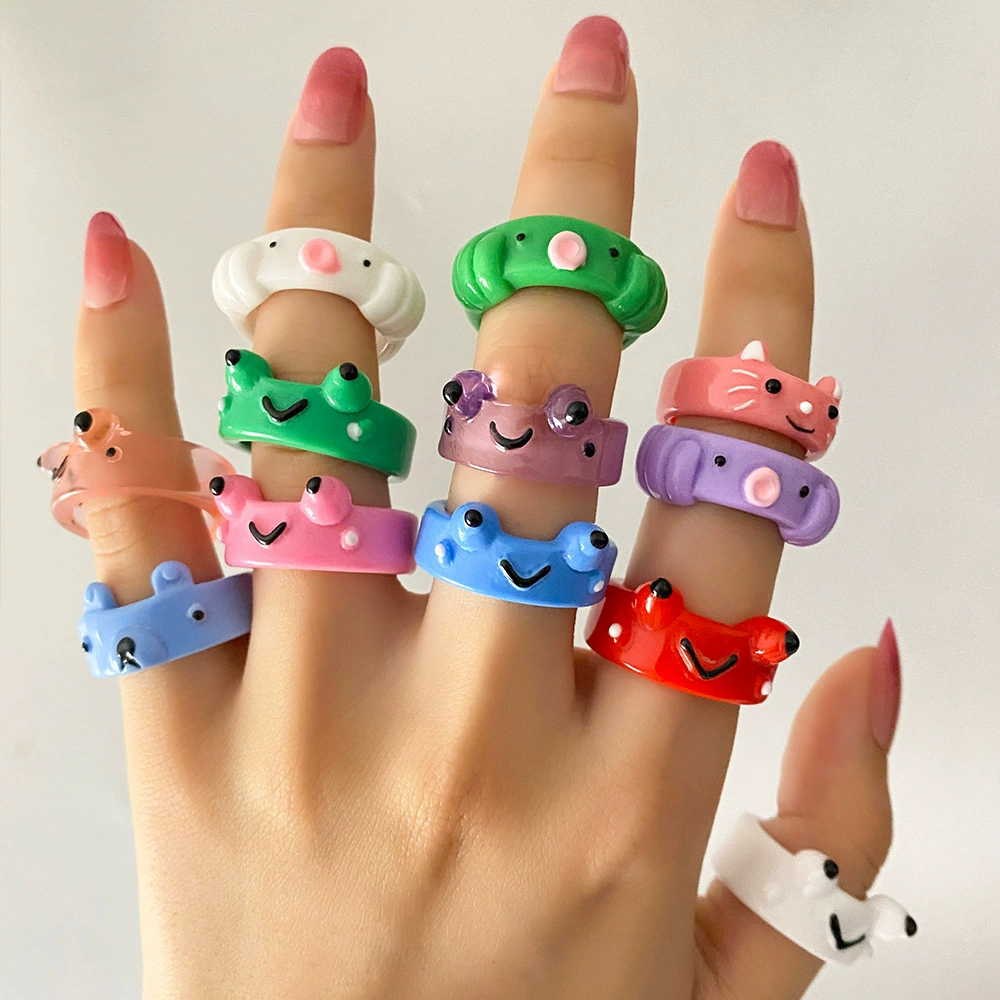 Three dimensional creative cartoon ring, (Cross-border trading), simple and elegant design, wholesale