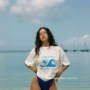 短袖海浪夏季印花t恤