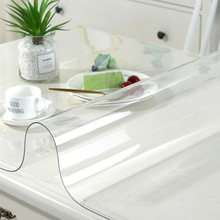 ✅下垂透明PVC软塑料玻璃餐桌台布桌垫防水油烫免洗无味水晶