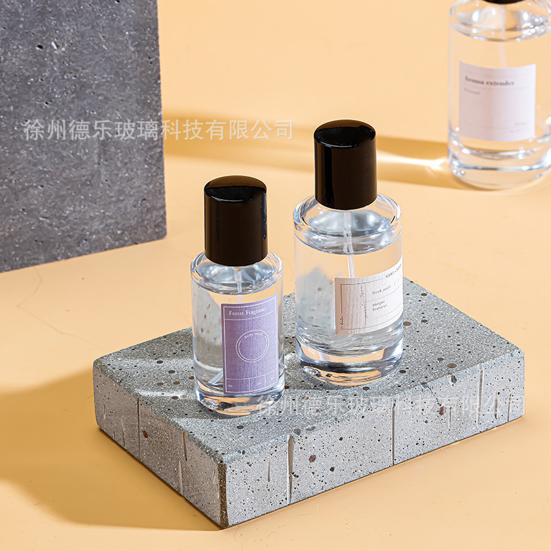 新品香水パックボトル30ml 50ml 100ml透明ガラス香水スプレーボトル圧着香水ボトル|undefined