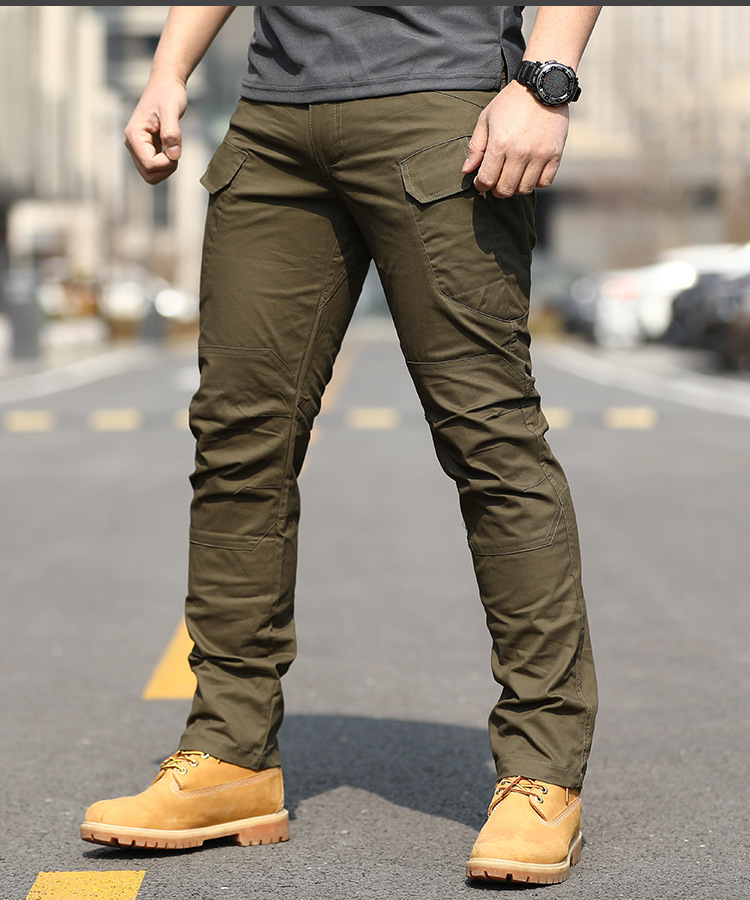 Men's Solid Color Sports Regular Fit Cargo Pants display picture 7
