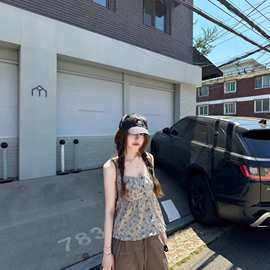 法式吊带背心女2026夏季新款巨好看高级感气质小个子碎花吊带背心