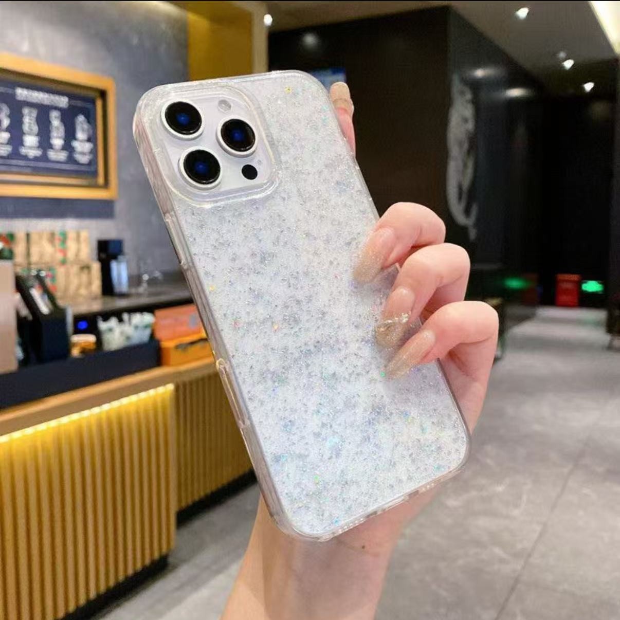 Lente de lámina de plata para Apple 16Promax funda para teléfono móvil brillo IMD de doble cara Apple 16/15/14/13/12/